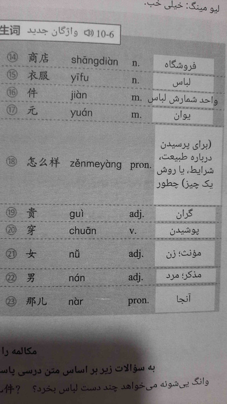 کتاب زبان چینی HSK 1 جدید (ترجمه فارسی) (سیاه و سفید)